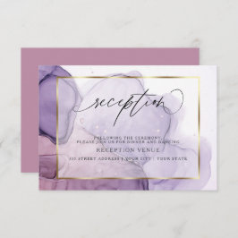 モダン インク プラム ライラック ローズ レセプション 招待状