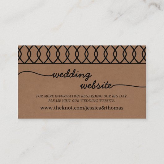 モダン ウィムジカル クラフト ウェディングコレクション エンクロージャーカード (正面)