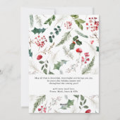 モダン ウィンター ボタニカル 3 フォト メリー クリスマス (裏面)