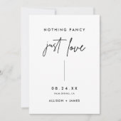 モダン ウィー エロープド エロープメント レセプション 招待状 (正面)