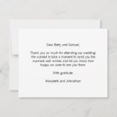 モダン ウィ ドゥ スクリプト 結婚式 お礼カード 招待状 (裏面)