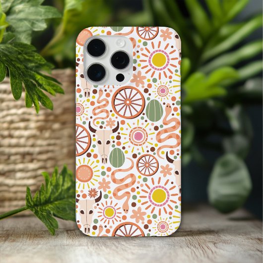 モダン ウエスタンカウ スカル デザート サン パターン Case-Mate iPhoneケース