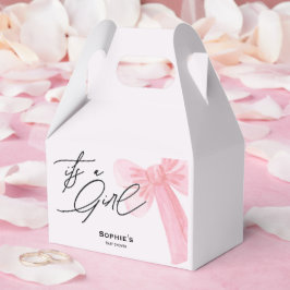 モダン・ウォーターカラー・サーモンピンクの「It's A Girl」 フェイバーボックス