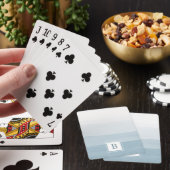 モダン ウォーターカラー ダスティーブルー モノグラム トランプ (インサイチュ)