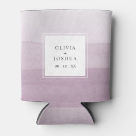 モダン ウォーターカラー パープル オンブレ 結婚式 缶クーラー