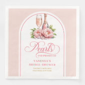 モダン ウォーターカラー パール ブライダル シャワー ナプキン (正面)