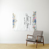 モダン ウォーターカラー フラワーブライダルシャワー 背景 タペストリー (インサイチュ(横))