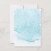 モダン ウォーターカラー ブルー スウィート16 シックスティーン 3.5x5" 招待状 (裏面)