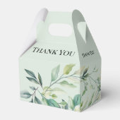 モダン ウォーターカラー ユーカリの葉 グリーン フェイバーボックス (裏面サイド)