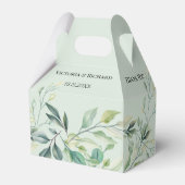 モダン ウォーターカラー ユーカリの葉 グリーン フェイバーボックス (正面サイド)