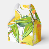 モダン ウォーターカラー レモン ガーデン イエロー ギフト ボックス (裏面サイド)