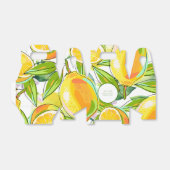 モダン ウォーターカラー レモン ガーデン イエロー ギフト ボックス (折り畳みなし)