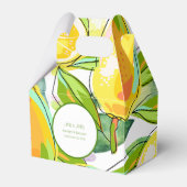 モダン ウォーターカラー レモン ガーデン イエロー ギフト ボックス (正面サイド)
