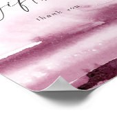 モダン ウォーターカラー | 赤いカードとギフトのサイン ポスター (角)