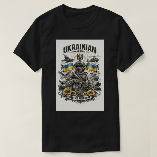モダン・ウクライナ軍事タトゥーデザイン Tシャツ (デザイン正面)