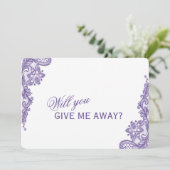 モダン ウルトラ ヴァイオレット レース 私を贈って 招待状 (スタンド正面)