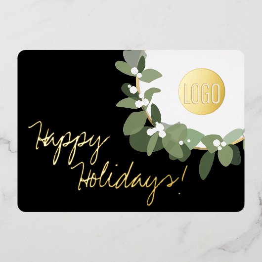 モダン ウレア カンパニー ロゴ ブラック リアル ゴールド 箔シーズンカード (正面)