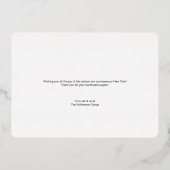 モダン ウレア カンパニー ロゴ ブラック リアル ゴールド 箔シーズンカード (裏面)