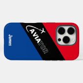 モダン+エイヴィエイター,飛行機,航空,カスタム Case-Mate iPhoneケース (裏面 (横))