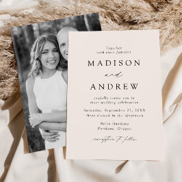モダン・エレガンス 結婚式 写真 招待状
