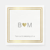 モダン/エレガントなウェディングお祝いパーティー スタンダードランチョンナプキン (正面)