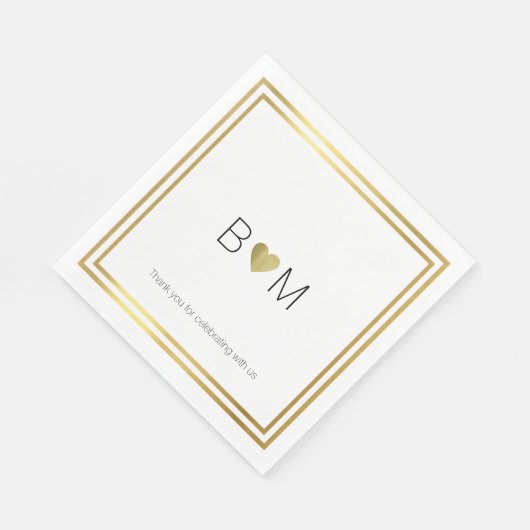 モダン/エレガントなウェディングお祝いパーティー スタンダードランチョンナプキン (角)