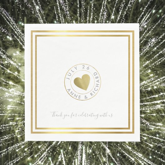 モダン&エレガントなウェディングお祝いパーティー スタンダードランチョンナプキン