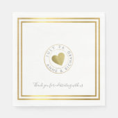 モダン&エレガントなウェディングお祝いパーティー スタンダードランチョンナプキン (正面)