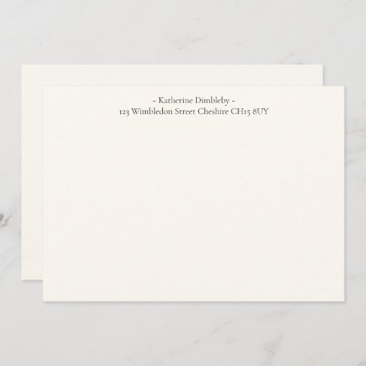 モダン エレガントな卵殻白色 | ノート (正面/裏面)