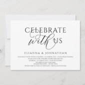 モダン・エレガントな結婚式ディナーを祝おう 招待状 (正面)