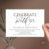 モダン・エレガントな結婚式ディナーを祝おう 招待状