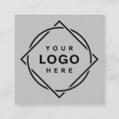 モダン、エレガントカスタマイズ可能 スクエア名刺 (裏面)