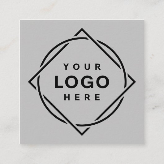 モダン、エレガントカスタマイズ可能 スクエア名刺 (裏面)