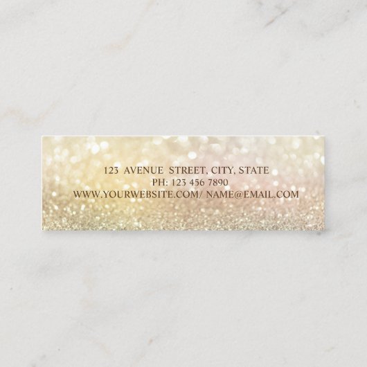 モダン、エレガントダイヤのハイヒール《写真》ぼけ味 スキニー名刺 (裏面)