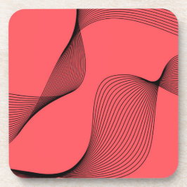 モダン,エレガントトレンディー，波状シンプルイラストレーション コースター