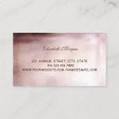 モダン,エレガントバラ金ゴールド，ウィスク，料理 名刺 (裏面)