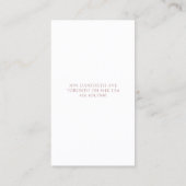 モダン&エレガントフローラリーフブラシストローク美しい 名刺 (裏面)