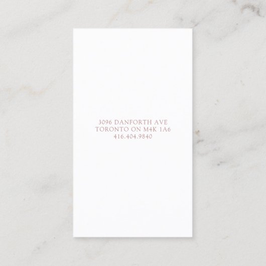 モダン&エレガントフローラリーフブラシストローク美しい 名刺 (裏面)