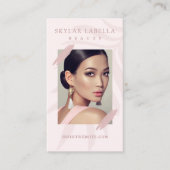 モダン&エレガントフローラリーフブラシストローク美しい 名刺 (正面)