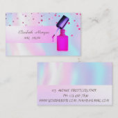 モダン,エレガントホログラフィ，紙吹雪,爪、 ネイルポーランド 名刺 (正面/裏面)