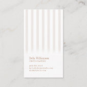 モダン、エレガント垂直ミニマルストライプの 名刺 (裏面)