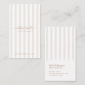 モダン、エレガント垂直ミニマルストライプの 名刺 (正面/裏面)
