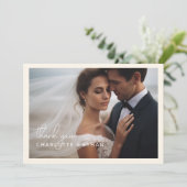 モダン,エレガント手書き写真2 サンキューカード (スタンド正面)