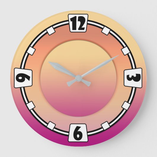 モダン,エレガント抽象芸術，装飾，時計 ラージ壁時計 (正面)