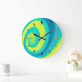 モダン,エレガント抽象芸術，装飾，時計，色 ラージ壁時計 (ホーム)