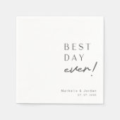 モダン&エレガント最高のデイエバ結婚ス スタンダードカクテルナプキン (正面)