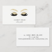 モダン,エレガント金ゴールドグリッターラッシュ,メイクアップアーティスト 名刺 (正面/裏面)