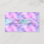 モダン,エレガント金ゴールド円Lotusホログラフィック 名刺 (裏面)