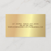 モダン エレガント おしゃれな ストライプ ゴールド 名刺 (裏面)