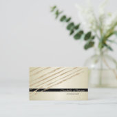 モダン エレガント おしゃれ,グリッター ストライプ 名刺 (スタンド正面)